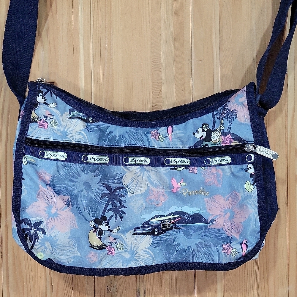 LeSportsac Crossbody Bag with Hawaii Disney Print - Picture 3 of 10